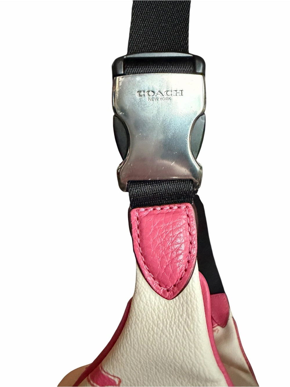 🌟Coach 💓Pink and Cream Authentic Leather Popsicle “Chalk Multi” MINT Belt Bag - Picture 6 of 16